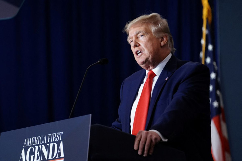Former U.S. President Donald Trump delivers remarks at the America First Policy Institute America First Agenda Summit in Washington, U.S., July 26, 2022. 