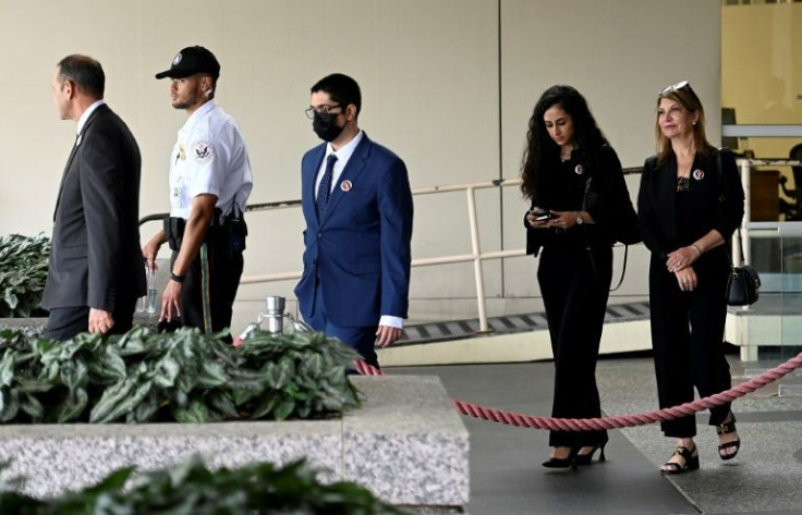The family of slain Palestinian-American journalist Shireen Abu Akleh leaves the State Department after meeting with US Secretary of State Antony Blinken