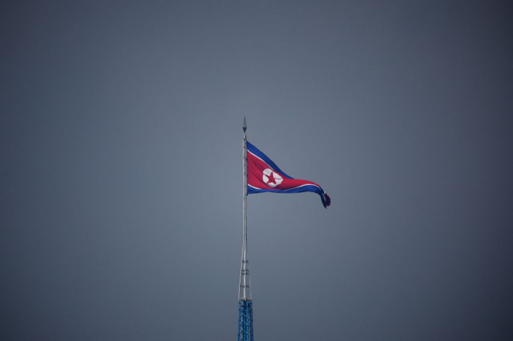 A North Korean flag flutters at the propaganda village of Gijungdong in North Korea, in this picture taken near the truce village of Panmunjom inside the demilitarized zone (DMZ) separating the two Koreas, South Korea, July 19, 2022.