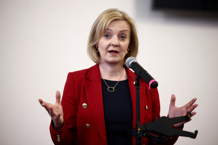British Foreign Secretary Liz Truss speaks during a Conservative Party leadership campaign event in Leeds, Britain July 28, 2022.