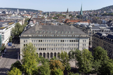 A general view shows the building of the Swiss National Bank (SNB) in Zurich, Switzerland June 23, 2022. Picture taken with a drone. 