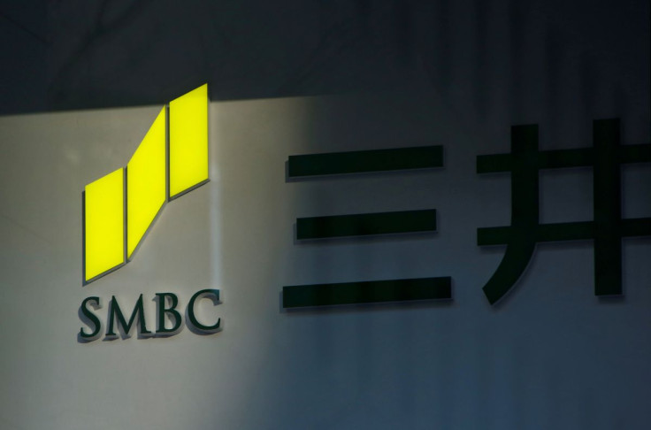 Sumitomo Mitsui Banking Corporation's signboard is pictured at its branch in Tokyo, Japan, January 25, 2017.