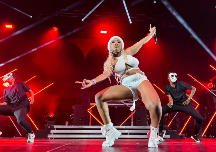 Kamo Mphela, a dancer and singer performs Amapiano, a South African musical export that has crossed borders and cultural barriers, reaching as far as Japan, during a music concert in Pretoria, South Africa, July 22, 2022.