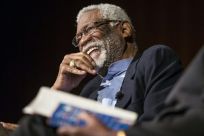 NBA great Bill Russell speaks at a 2014 Civil Rights Summit. Russell has died at the age of 88