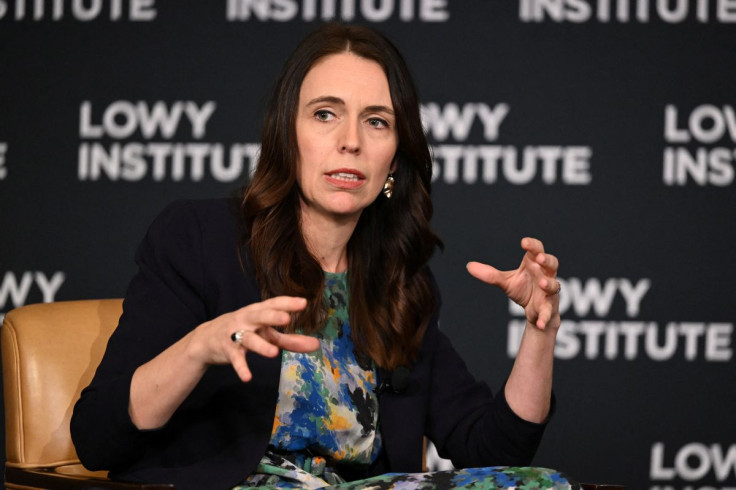 FILE PHOTO - New Zealand's Prime Minister Jacinda Ardern addresses the Lowy Institute in Sydney, Australia, July 7, 2022. Dean Lewins/Pool via REUTERS