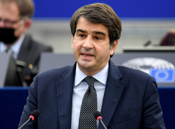Member of the European parliament Raffaele Fitto addresses a plenary session at the European Parliament to present the programme of activities of the French Presidency as the country currently holds the European Union rotating presidency, in Strasbourg, F