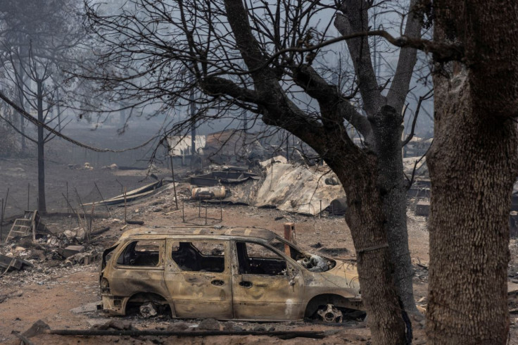 Remains of a mobile park destroyed by the McKinney Fire are seen near Yreka, California, U.S., August 1, 2022. 