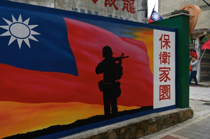 A mural painted on a wall on Taiwan's Kinmen islands, which lie just 3.2 kms (two miles) from the mainland China coast in the Taiwan Strait