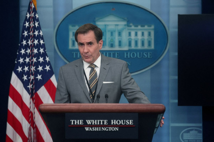 John Kirby, National Security Council Coordinator for Strategic Communications, takes part in White House Press Secretary Karine Jean-Pierre's press briefing at the White House in Washington, U.S., August 1, 2022.