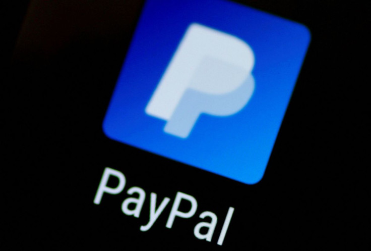 The PayPal app logo seen on a mobile phone in this illustration photo October 16, 2017.  