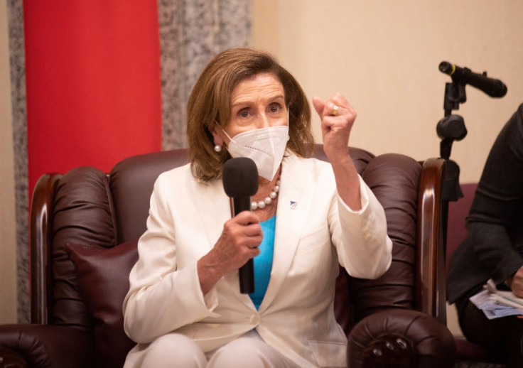 U.S. House of Representatives Speaker Nancy Pelosi attends a meeting with Legislative Yuan Vice President Tsai Chi-chang (not pictured) at the parliament in Taipei, Taiwan August 3, 2022. Central News Agency/Pool via REUTERS