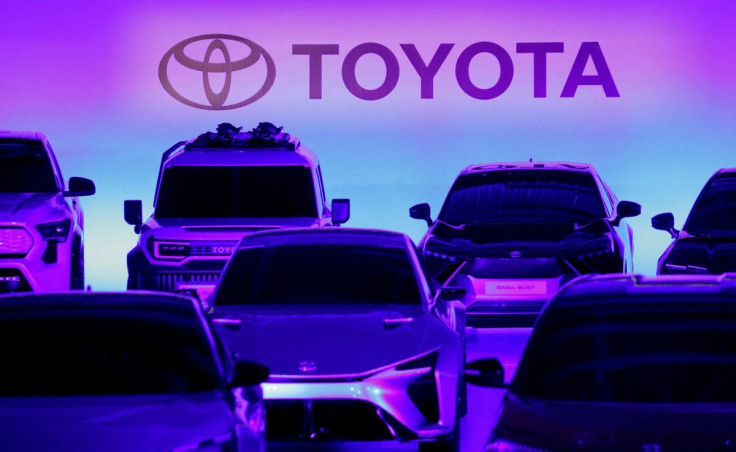 Toyota Motor Corporation cars are seen at a briefing on the company's strategies on battery EVs in Tokyo, Japan December 14, 2021.