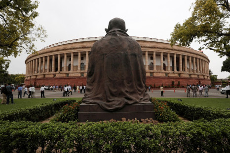The Indian parliament building is pictured on the opening day of the parliament session in New Delhi, India, June 17, 2019. 