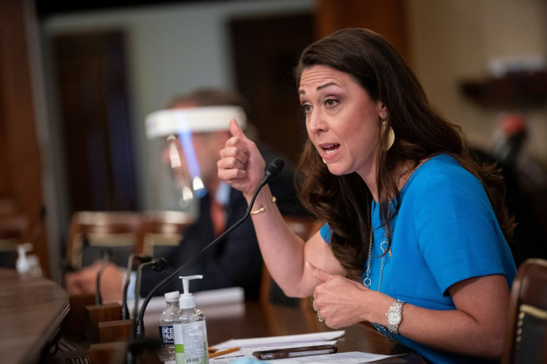 Representative Jaime Herrera Beutler (R-WA) speaks at a hearing on COVID-19 response held by the House subcommittee on Labor, Health and Human Services, Education, and Related Agencies, on Capitol Hill in Washington, D.C., U.S., June 4, 2020. Al Drago/Poo