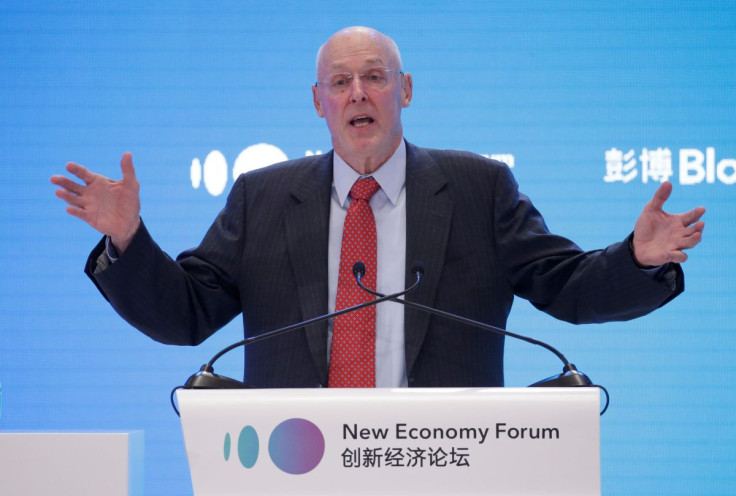  Former U.S. Treasury Secretary Henry Paulson speaks at the 2019 New Economy Forum in Beijing, China November 21, 2019. 