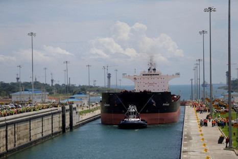 The first trial run with a Post-Panamax cargo ship in the new sets of locks on the Atlantic side of the Panama Canal, in Panama City, Panama June 9, 2016. 