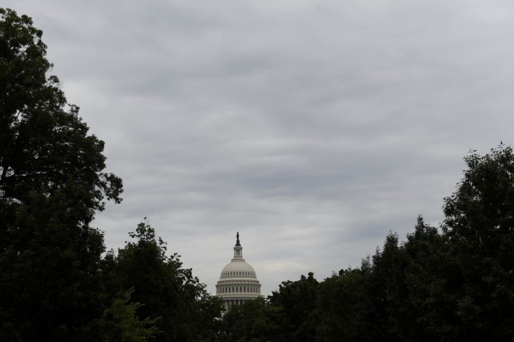 A general view of the sky above the United States Capitol dome in Washington, U.S., June 21, 2022.