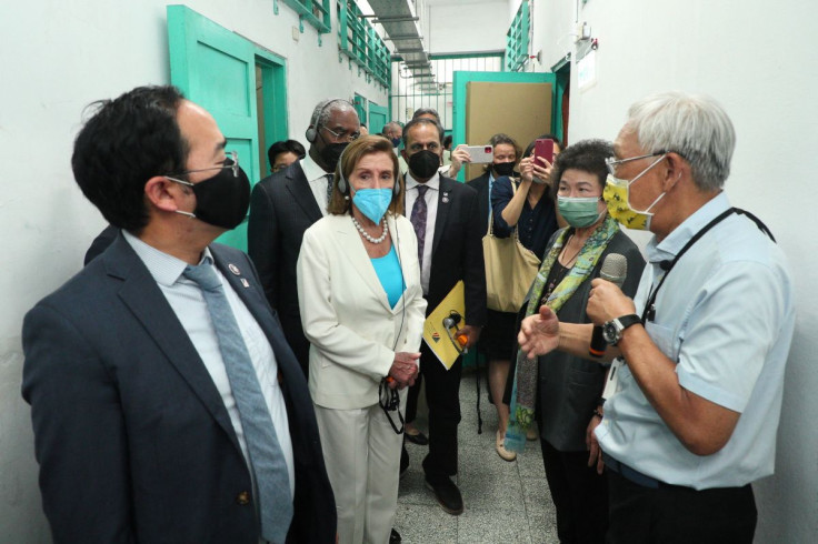 U.S. House of Representatives Speaker Nancy Pelosi and other members of the delegation visit the National Human Rights Museum with Chen Chu, chair of National Human Rights Commission, in New Taipei, Taiwan August 3, 2022. Taiwan Ministry of Foreign Affair