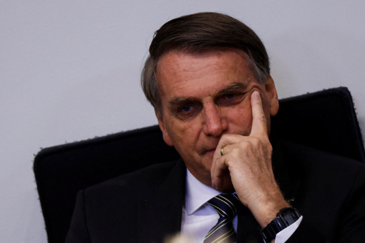 Brazil's President Jair Bolsonaro attends an evangelical worship at the National Congress in Brasilia, Brazil August 3, 2022. 