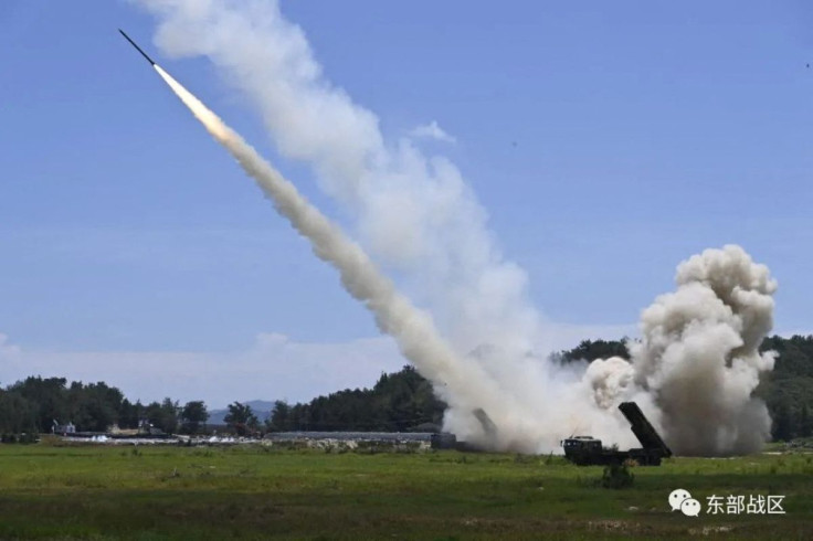 The Ground Force under the Eastern Theatre Command of China's People's Liberation Army (PLA) conducts a long-range live-fire drill into the Taiwan Strait, from an undisclosed location in this handout released on August 4, 2022.  Eastern Theatre Command/Ha