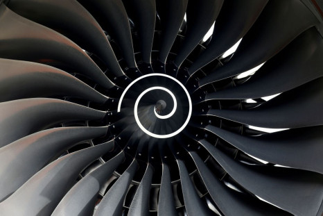 Rolls Royce engine of the first Fiji Airways A350 XWB airliner is seen at the aircraft builder's headquarters of Airbus in Colomiers near Toulouse, France, November 15, 2019. 