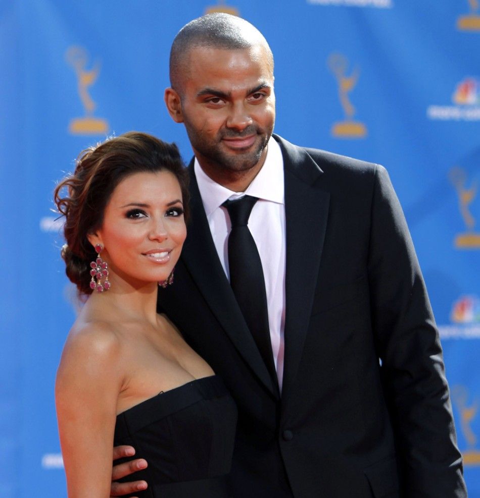 Actress Eva Longoria Parker and husband Tony arrive at the 62nd annual Primetime Emmy Awards in Los Angeles 