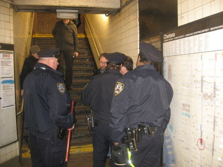 Police remove protester