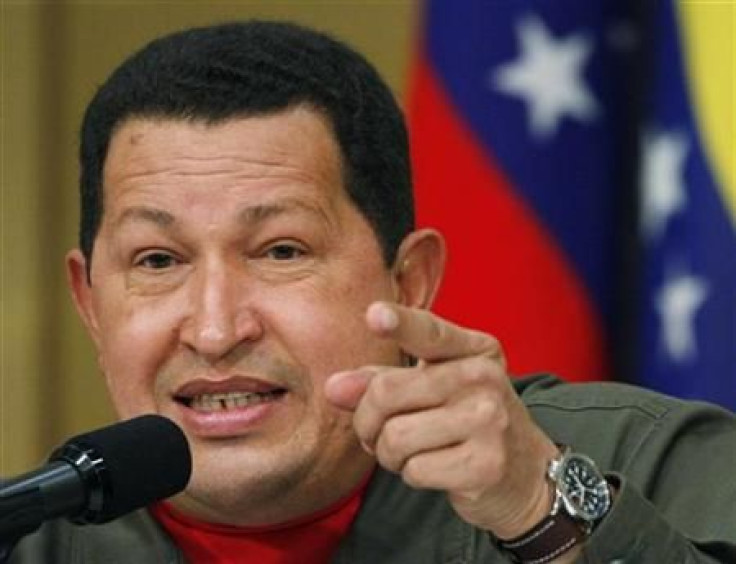 Venezuela&#039;s President Chaves speaks during a news conference in Tokyo