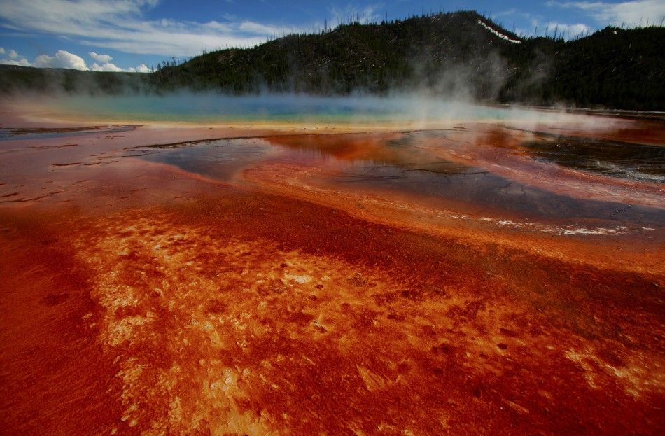 The Grand Prismatic Spring, the largest in the United States and third largest in the world, is seen in Yellowstone National Park