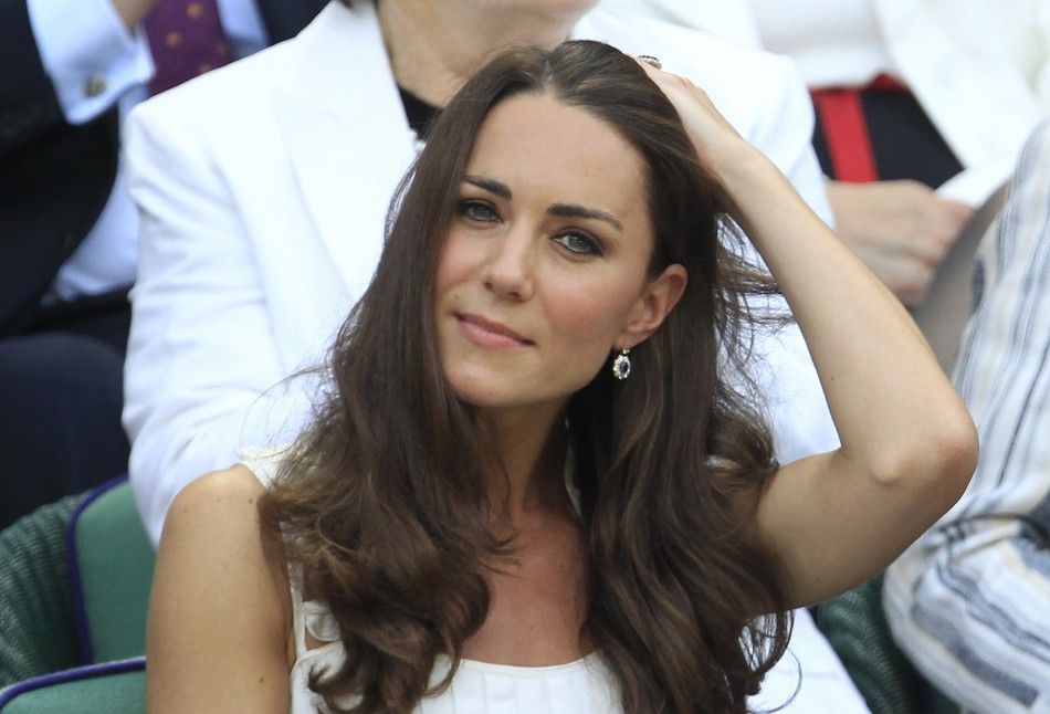 Britains Catherine, Duchess of Cambridge, Seated at Centre Court, Wimbledon
