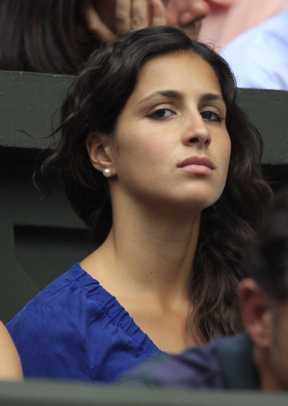 Maria Francisca Perello, the girlfriend of Rafael Nadal of Spain, sits on Centre Court for Nadal039s match against Juan Martin Del Potro of Argentina at the Wimbledon tennis championships in London
