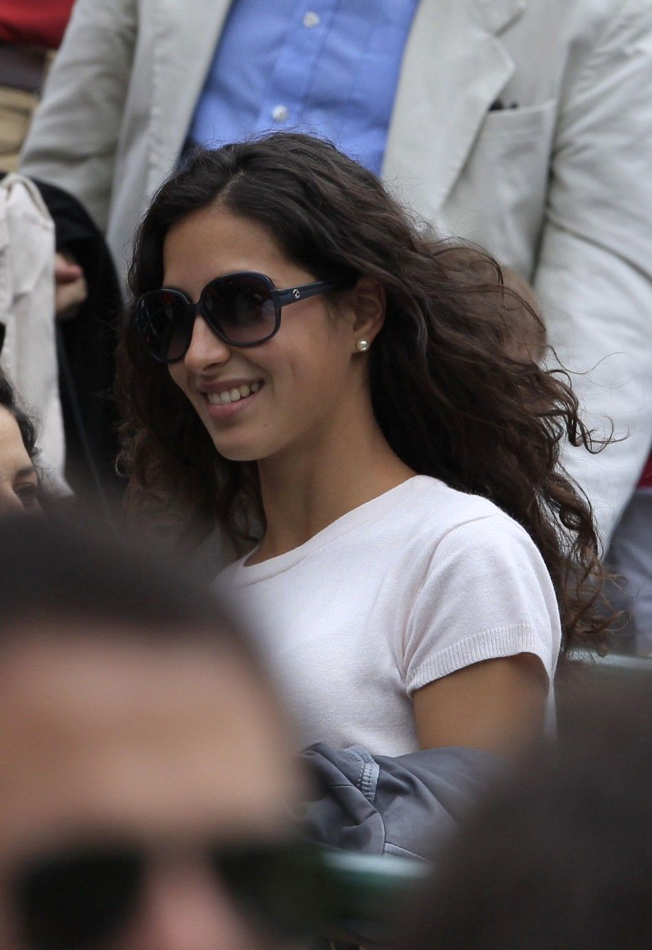 Maria Francisca Perello, the girlfriend of Rafael Nadal of Spain, leaves Court 1 after Nadal039s match against Gilles Muller of Luxembourg at the Wimbledon tennis championships in London
