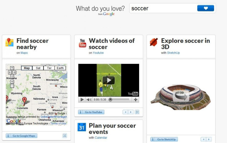 Google offers new search site &quot;What do you love?&quot;