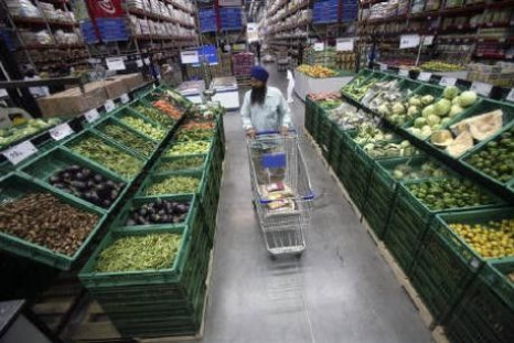 India's food inflation rate slackened in mid-May, after picking up pace for two weeks, giving the Reserve Bank more leeway to hold rates until its July review and gauge the impact of euro zone debt woes on the domestic economy.