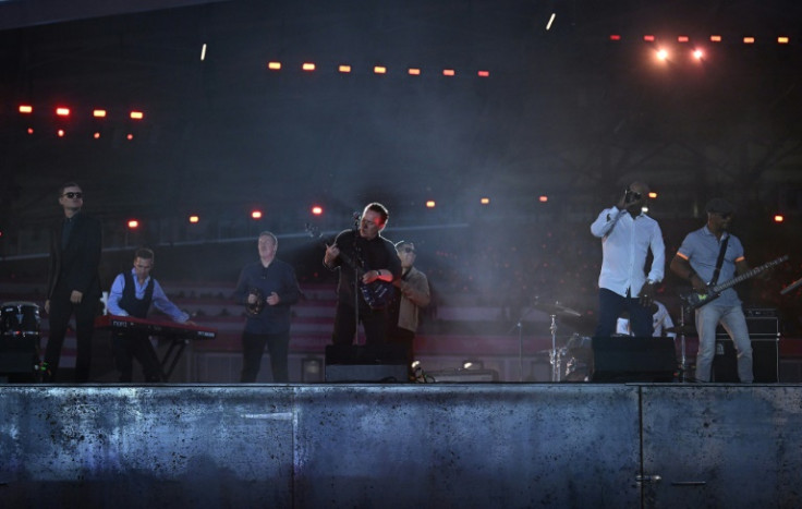 British band UB40 performs during the closing ceremony of the Commonwealth Games