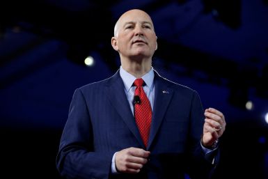 Republican Governor of Nebraska Pete Ricketts speaks at the Conservative Political Action Conference in Oxon Hill, Maryland