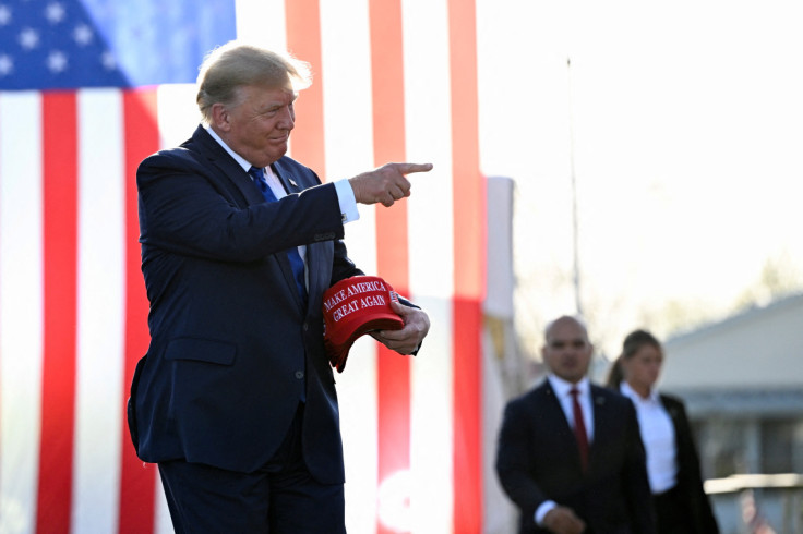 Former U.S. President Donald Trump hosts a rally in Ohio