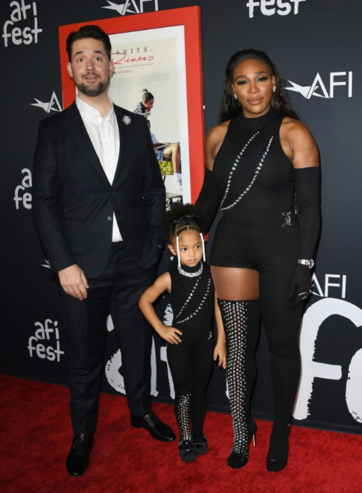Serena Williams with her husband Alexis Ohanian and daughter Olympia