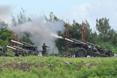 Taiwan conducted artillery drills on Tuesday after days of PLA exercises surrounding the self-ruled island