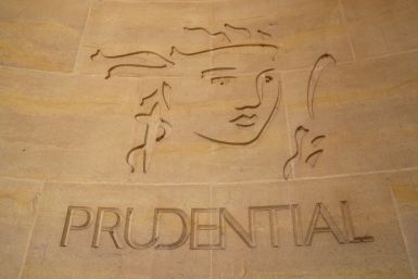The logo of British life insurer Prudential is seen on their building in London