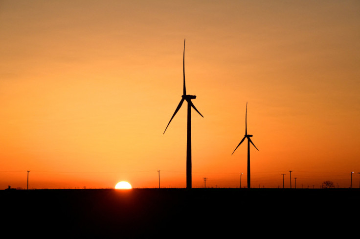 Wind turbines operate at sunrise in Texas