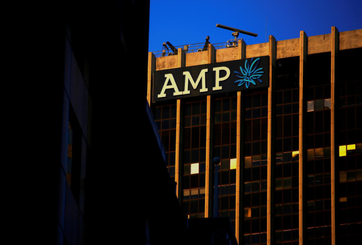 The logo of AMP Ltd adorns its head office located in central Sydney, Australia
