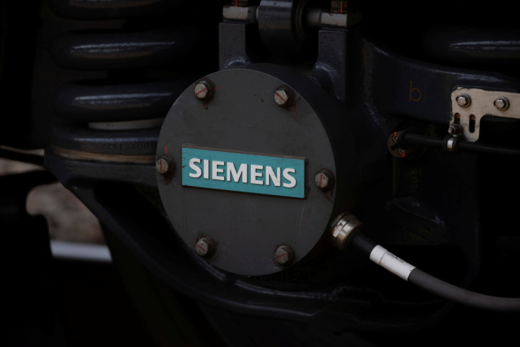 Siemens logo is shown on a new Siemens Charger locomotive in California