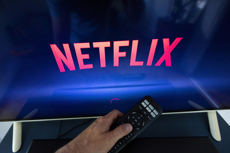 A Netflix logo is shown on a TV screen in this illustration