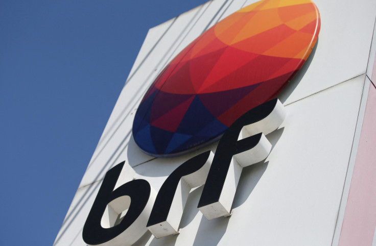 A logo of Brazilian meatpacker BRF SA is seen in the headquarters in Curitiba