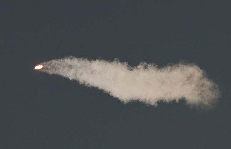 A SpaceX Falcon 9 rocket lifts off, carrying 53 Starlink internet satellites, from the Kennedy Space Center in Cape Canaveral