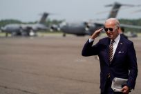 U.S. President Joe Biden arrives at Joint Base Charleston, South Carolina