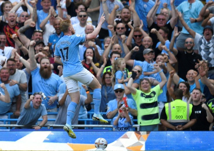 King Kev: Kevin De Bruyne led Manchester City to the top of the Premier League
