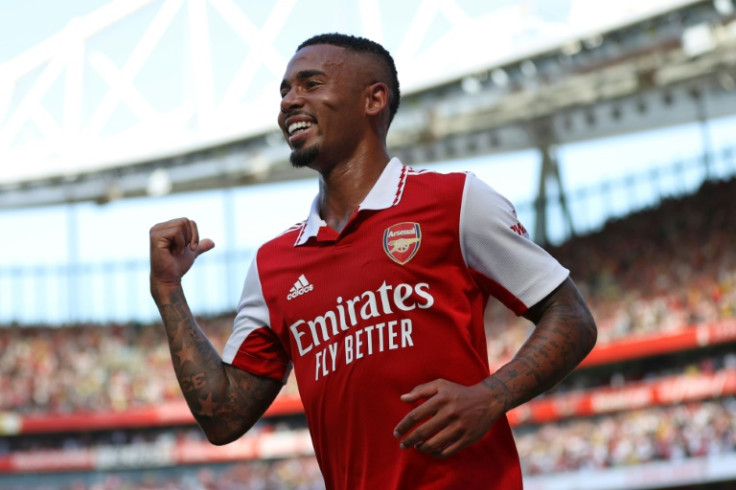Two good: Gabriel Jesus scored twice and provided two assists in Arsenal's win over Leicester