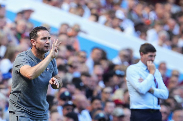 Steven Gerrard (right) got the better of Frank Lampard (left) as Aston Villa beat Everton 2-1